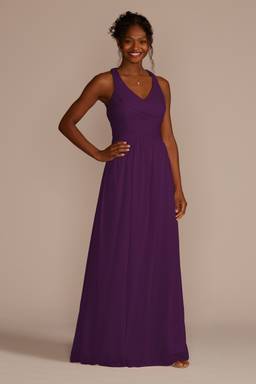 david's bridal cross back bridesmaid dress Charmeuse Keyhole Crisscross Back Bridesmaid Dress