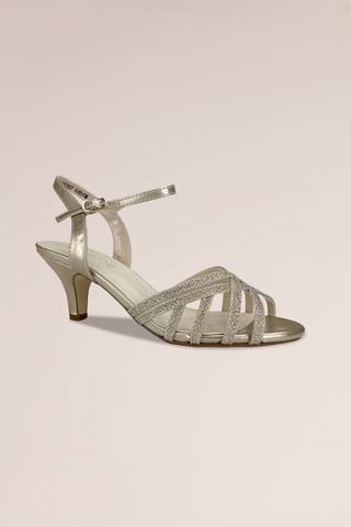 Picture of Glitter Low Heel Strappy Sandals