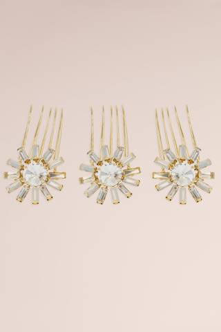 View Brides and Hairpins Hand-Wired Genuine Opal and Crystal Sun Comb Set in all available color and sizes Picture of Hand-Wired Genuine Opal and Crystal Sun Comb Set
