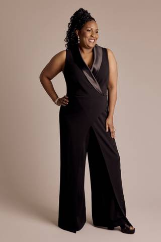 Picture of Sleeveless Tuxedo Jumpsuit