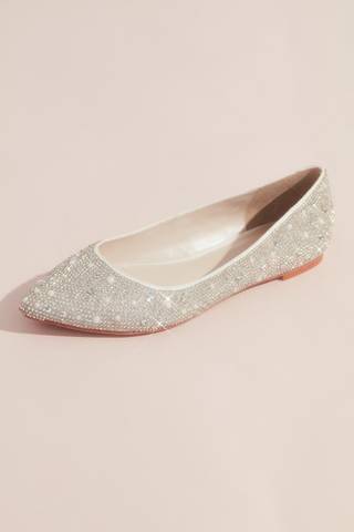 Picture of Crystal and Iridescent Stone Ballet Flats