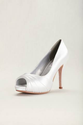 Picture of Bea Satin Dyeable High Heel Peep-Toe Pump