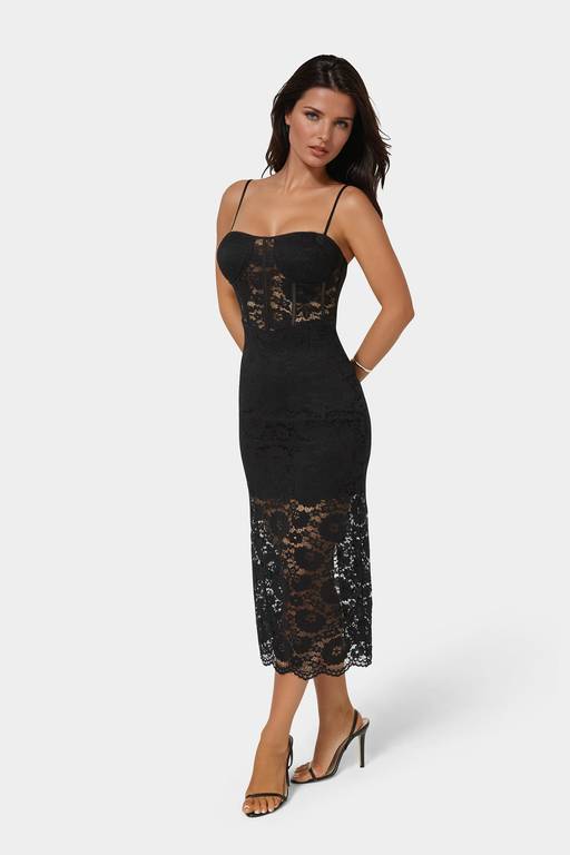 sheer corset midi dress Jarlo embroidered mesh corset midi dress in ivory