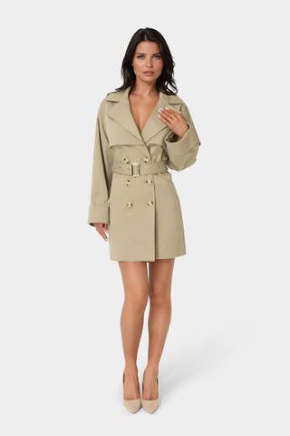 View Bebe Trench Blazer Dress in all available color and sizes Picture of Trench Blazer Dress