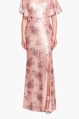 Picture of Lucca A-Line Flutter Sleeve Gown