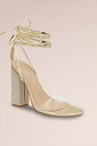 Picture of Stone Encrusted Block Heel Sandals