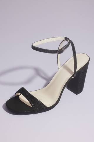 Picture of Sparkly Minimalist Ankle Strap Block Heel Sandals
