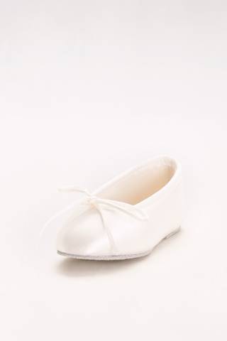 Picture of Girls Dyeable Satin Ballerina Flats