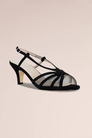 Picture of Glitter Low Heel Slingback Strappy Sandals