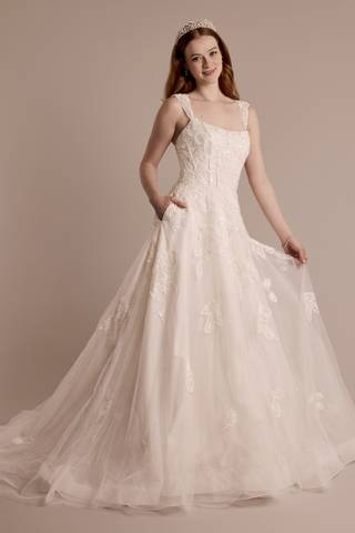 View Oleg Cassini Corset Bodice A-Line Dress with Removable Straps in all available color and sizes Picture of Corset Bodice A-Line Dress with Removable Straps