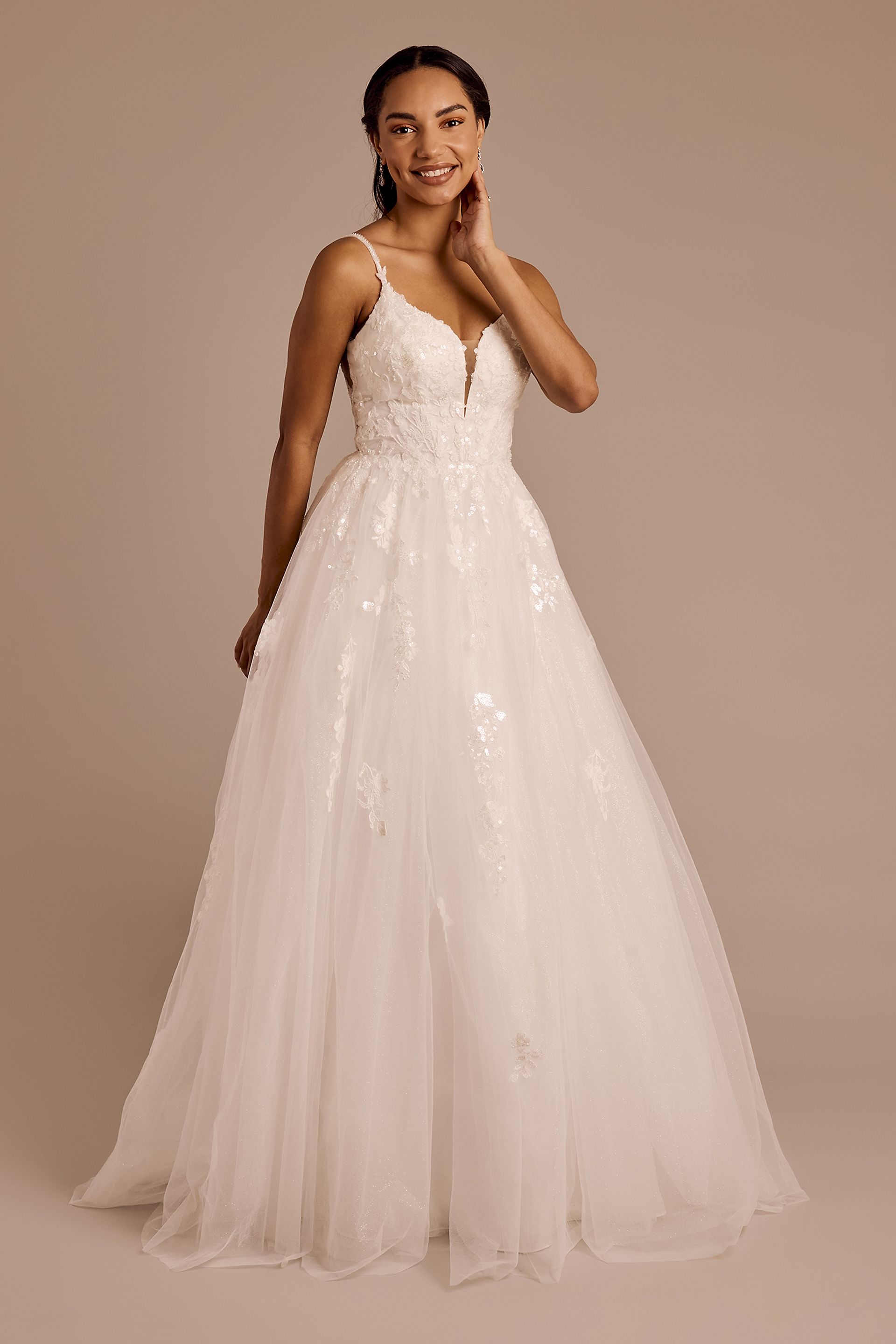 Picture of Spaghetti Strap Tulle Ball Gown