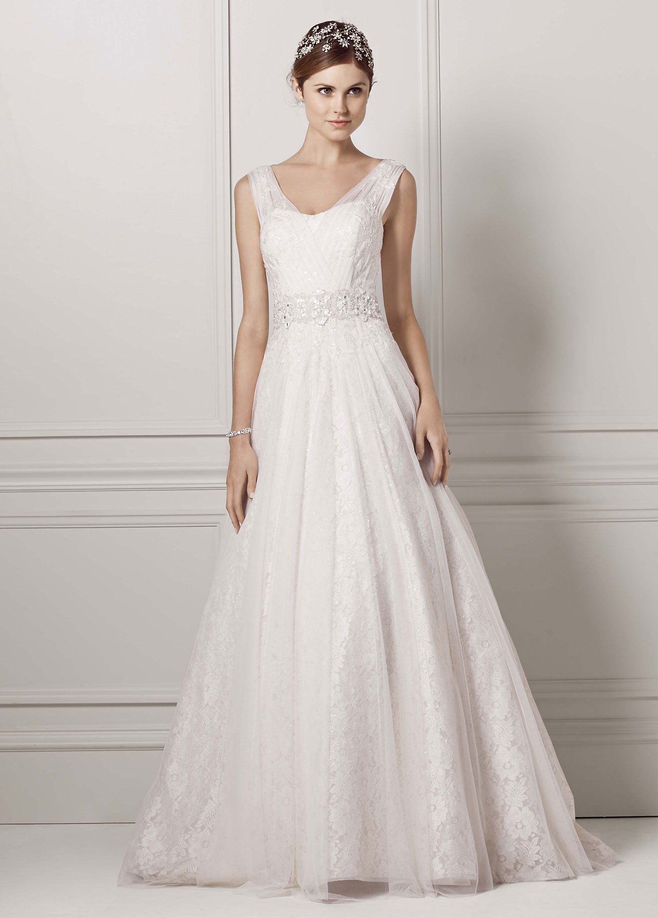 oleg cassini tank lace wedding dress with beading Accents tuxedo inspired Size:US30+ George Men's Genuine Leather