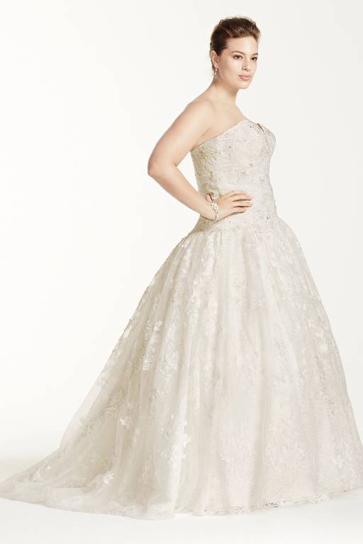 oleg cassini wedding dress NEW Strapless Embellished Pearls Lace Ivory Gown 10 but it is very suit for beach wedding MUST HAVE MONDAY | OLEG