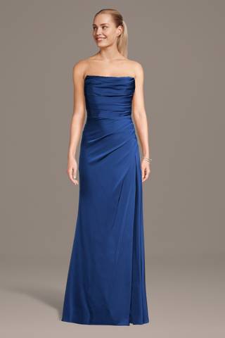 View DB Studio Jeweled Matte Satin Sheath Dress in all available color and sizes Picture of Jeweled Matte Satin Sheath Dress