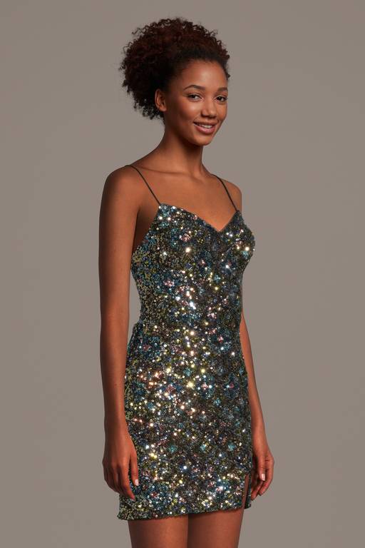 colorful sequin mini dress Floral Sequin Strapless Mini Dress 52530