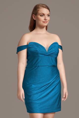 Picture of Glitter Knit Off-the-Shoulder Mini Dress