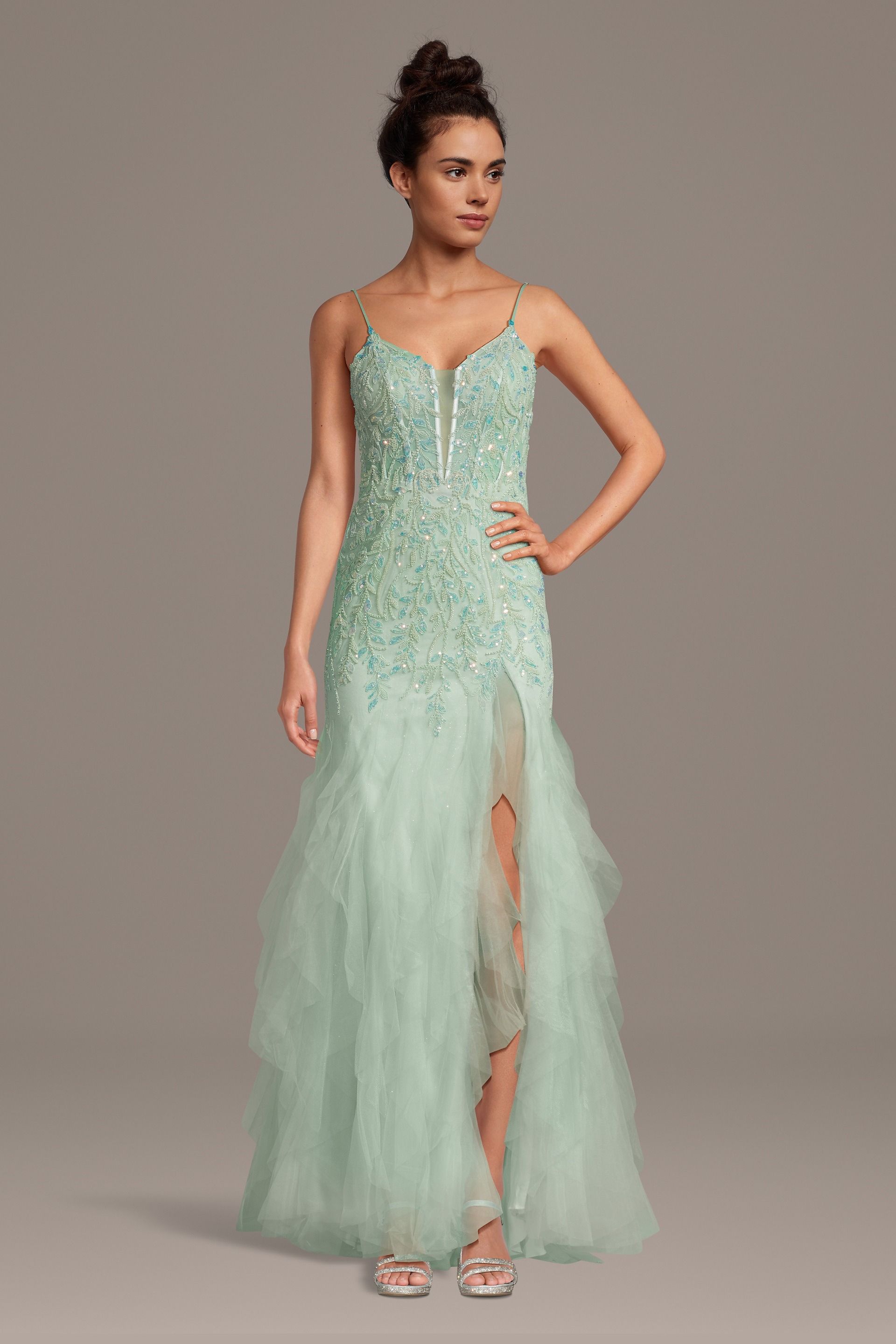 Picture of Cascade Mermaid Dress with Sequin Applique