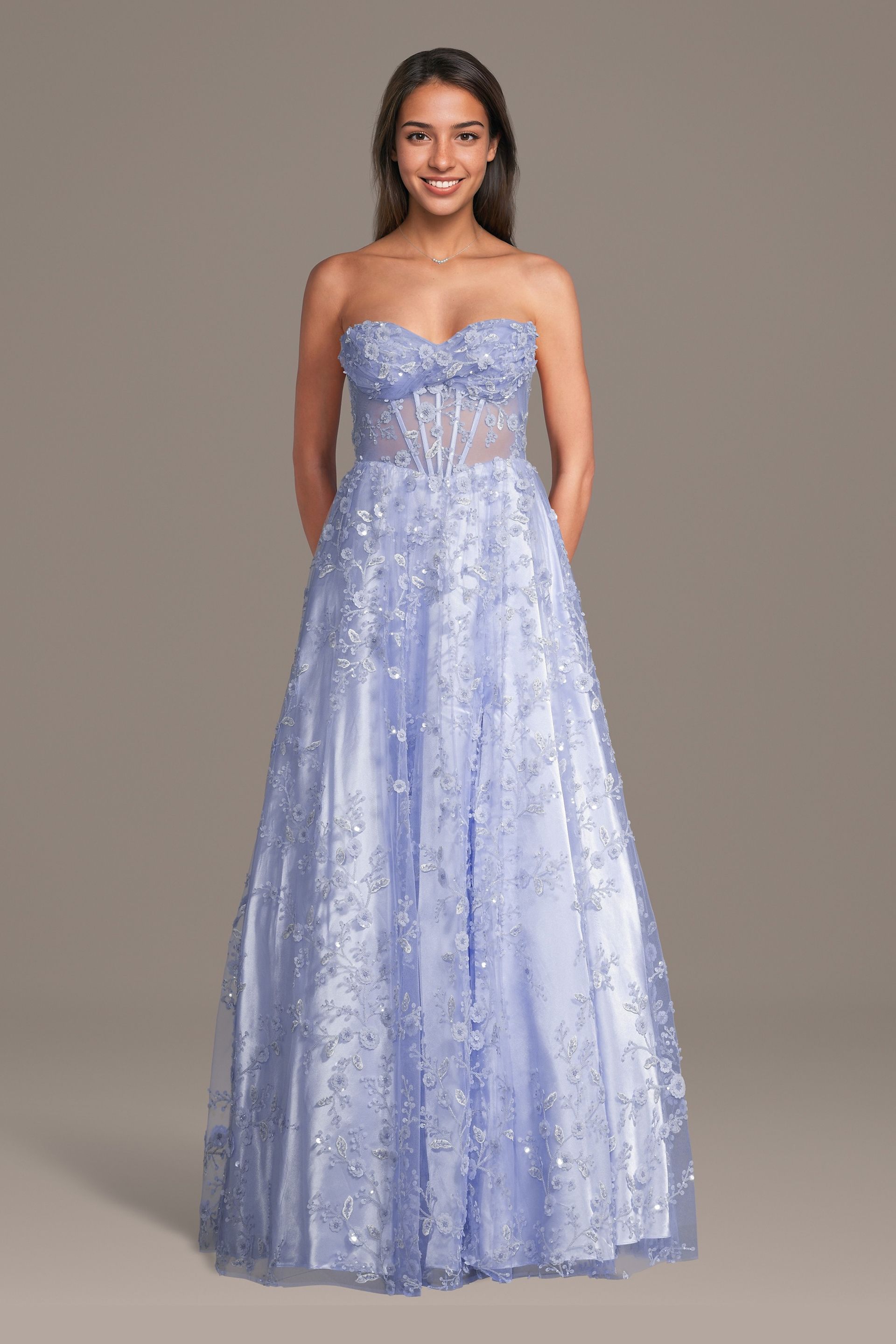Picture of Twist Corset Bodice Sweetheart A-Line Dress