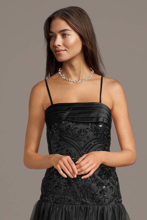 drop waist beaded cocktail dress DB Edit Test
