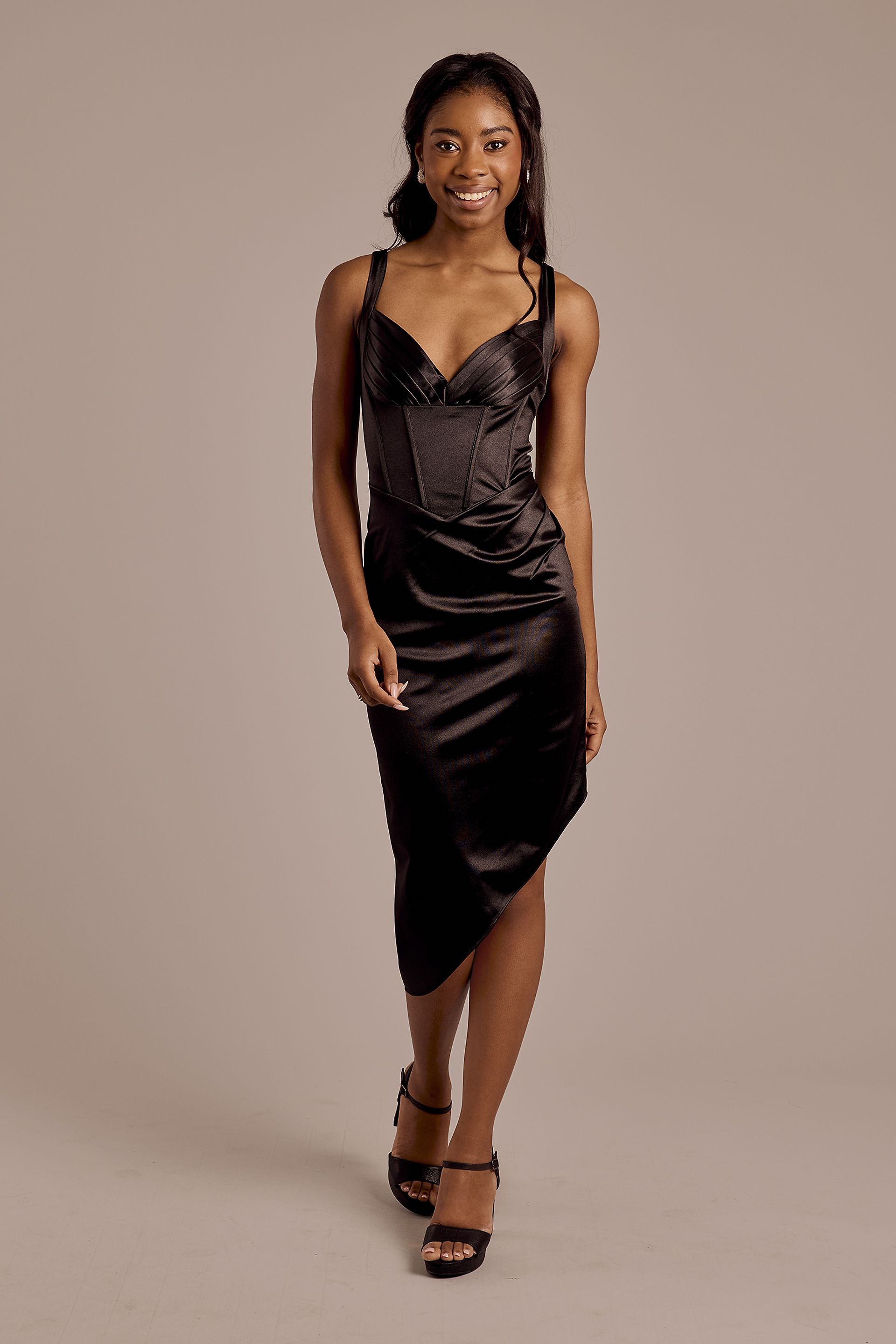 Picture of Pleated Bodice Corset Sheath Dress