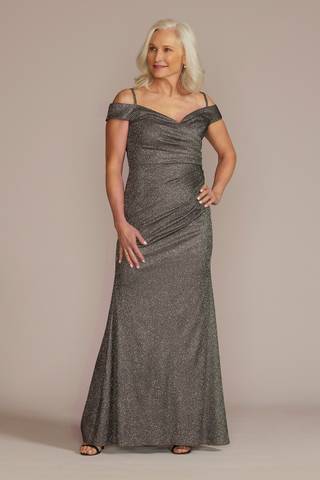 Picture of Off-the-Shoulder Metallic Sheath Gown