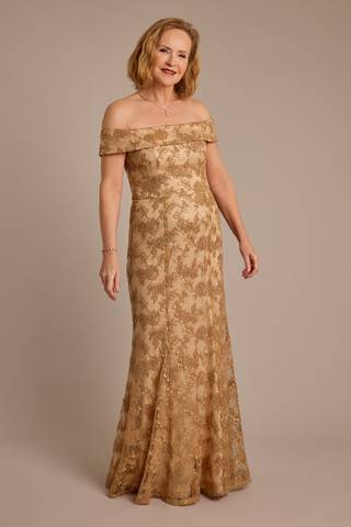 Picture of Off-the-Shoulder Sequin Lace Mermaid Dress