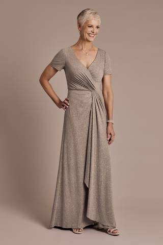 Picture of Twist Front Glitter Knit Sheath Dress