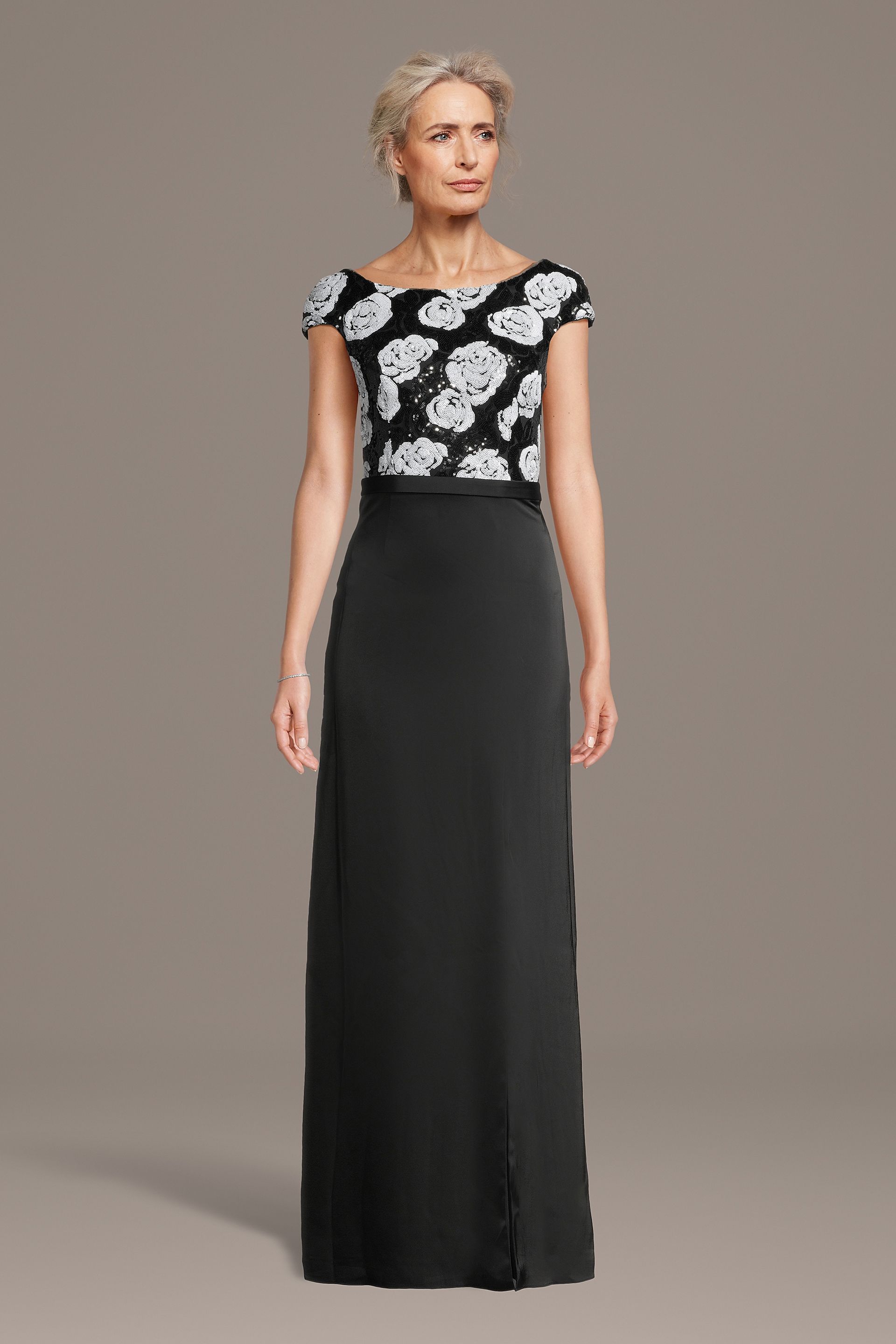 Picture of Floral Sequin Cap Sleeve Sheath Dress