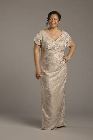 Picture of Off-the-Shoulder Brocade Sheath Dress
