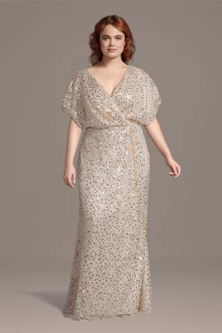 gold mother of the bride dress plus size Plus Size Mother of the Bride or Groom Dresses