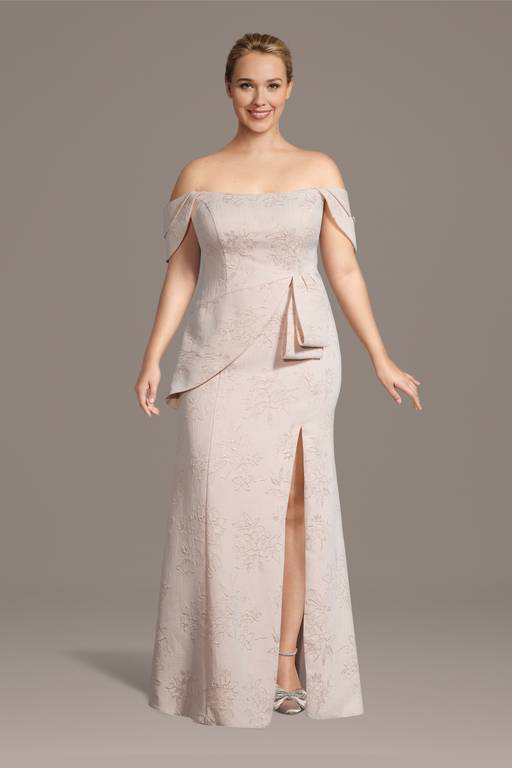 off shoulder tulip dress Off Shoulder Gown with Parrot Tulip Cuff Catherine Regehr