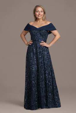 oleg cassini chiffon capelet dress Charisma Chiffon Capelet Dress - Dark Peacock - 12