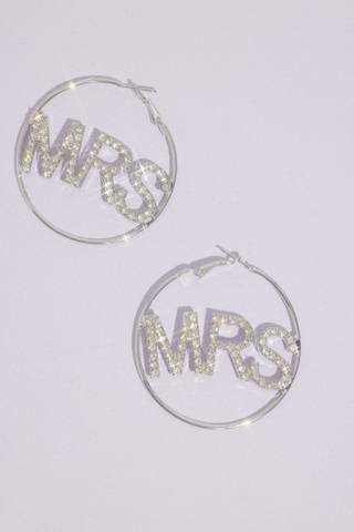 View Fashion Accents Mrs Crystal Hoop Earrings in all available color and sizes Picture of Mrs Crystal Hoop Earrings