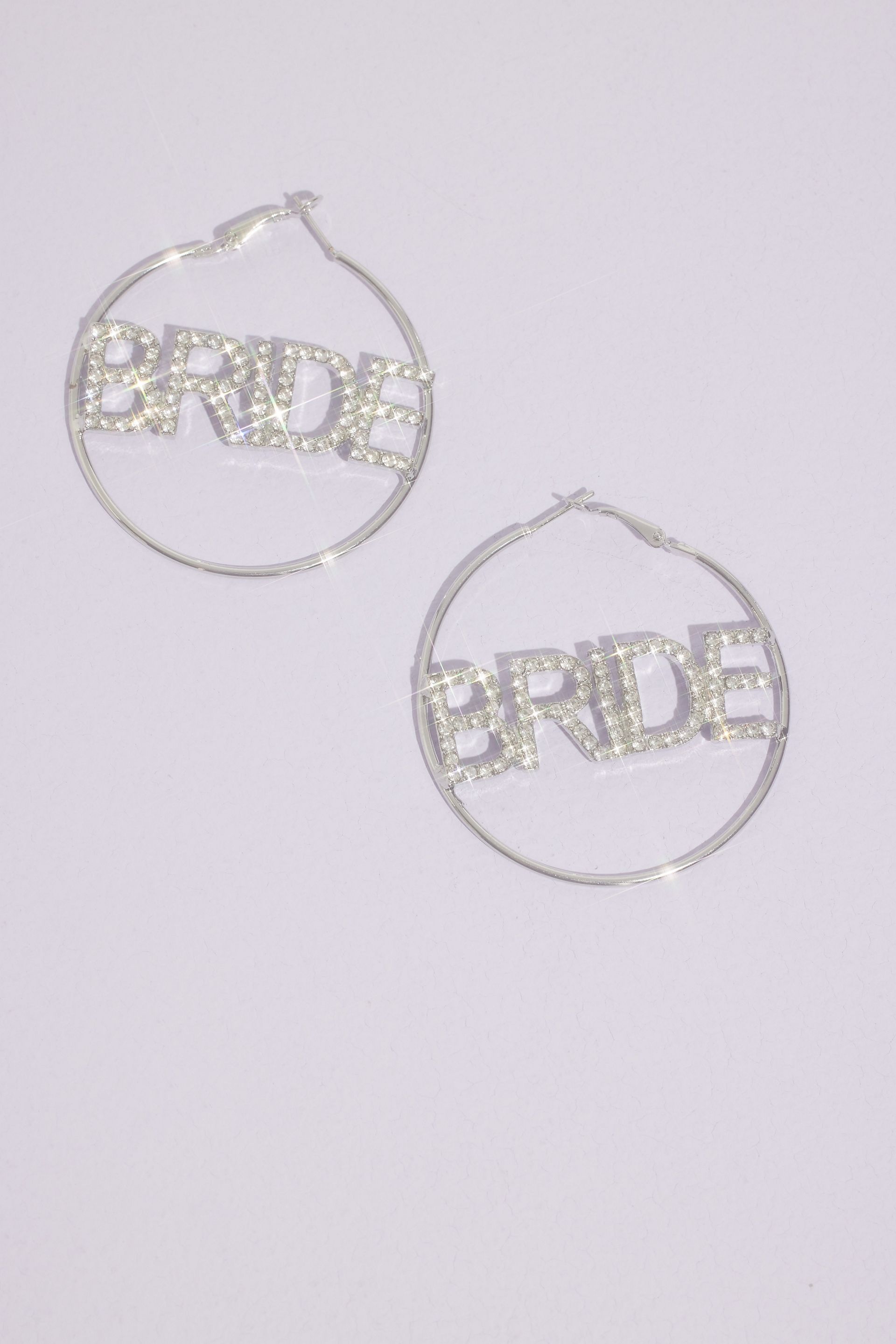 Picture of Bride Crystal Hoop Earrings