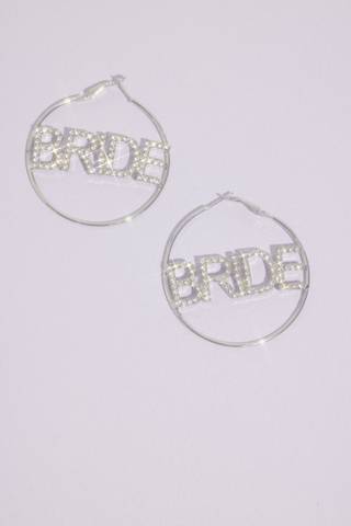 View Fashion Accents Bride Crystal Hoop Earrings in all available color and sizes Picture of Bride Crystal Hoop Earrings