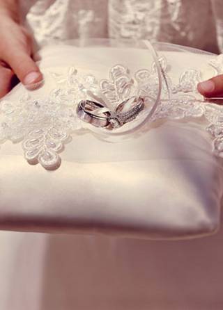 View Diamonds & Pearls Sea of Petals Ring Bearer Pillow in all available color and sizes Picture of Sea of Petals Ring Bearer Pillow