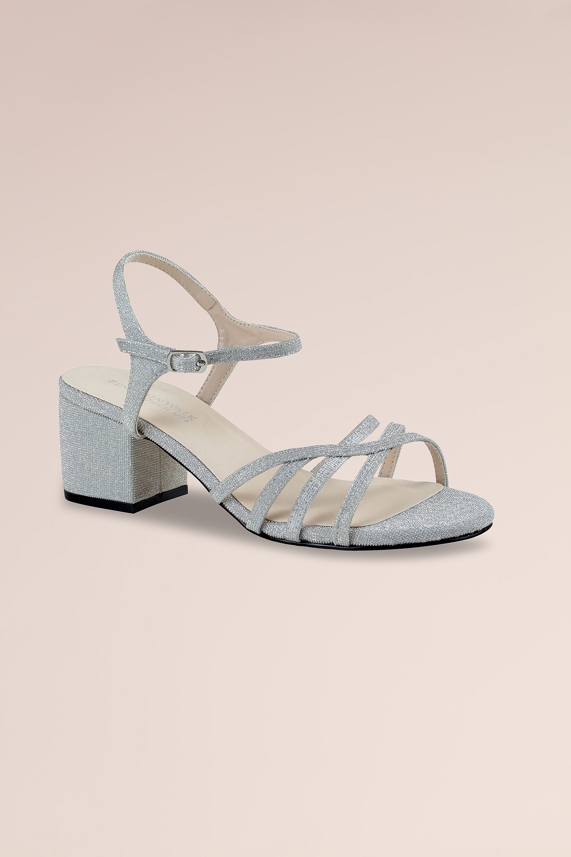 Picture of Glitter Block Heel Strappy Sandals