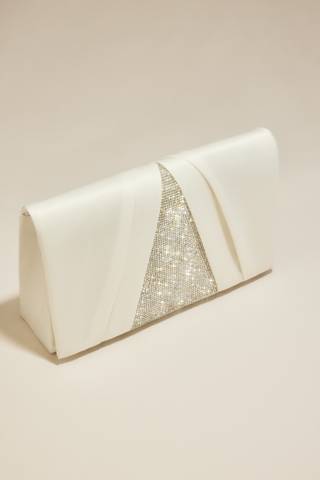 Picture of Satin and Crystal Foldover Clutch