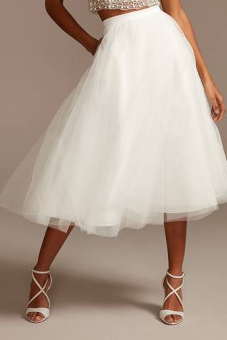 Picture of Tulle Wedding Separates Midi Skirt
