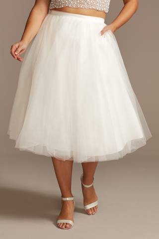 View DB Studio Tulle Wedding Separates Midi Skirt in all available color and sizes Picture of Tulle Wedding Separates Midi Skirt