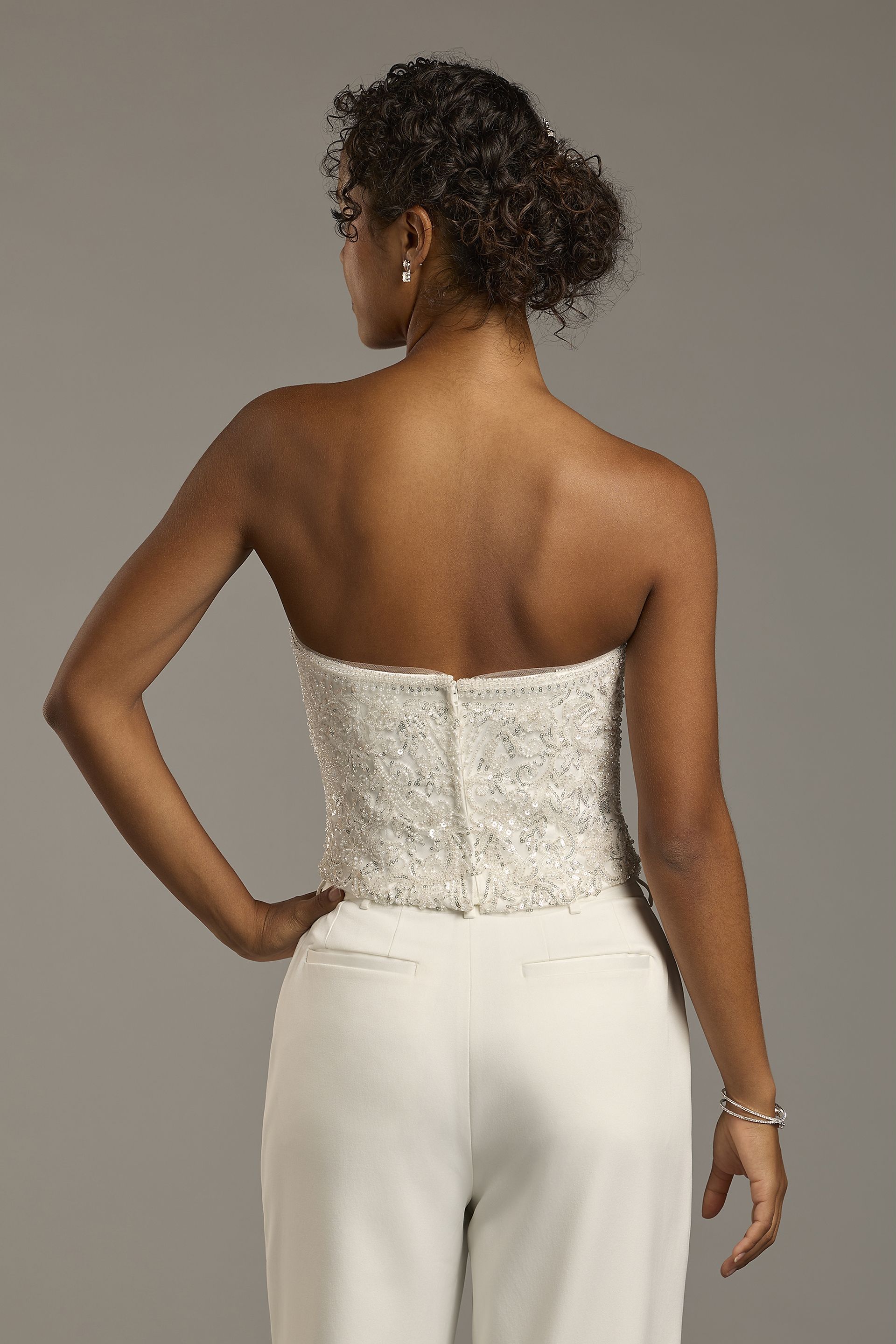 Bridal Separates Allover Beaded Corset Top | David's Bridal