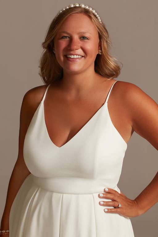 white spaghetti strap fit and flare dress Plus Size Everleigh Flare Dress