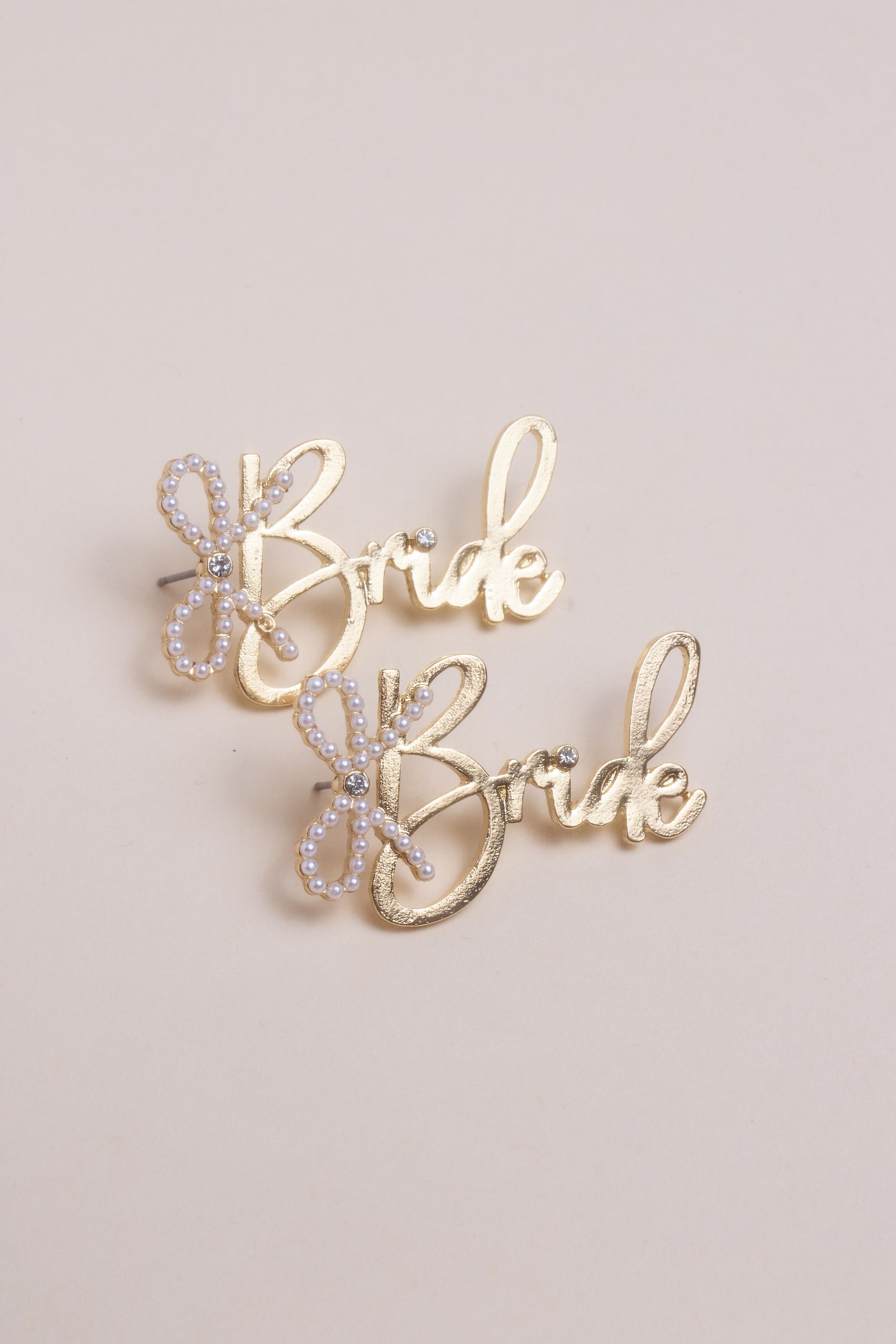 Picture of Pearl Bow Bride Earrings