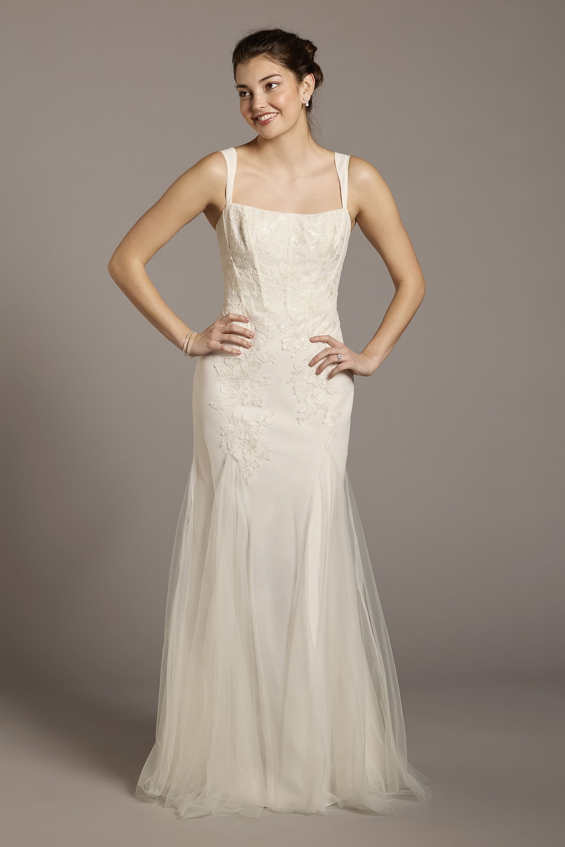 Picture of Tulle Lace Applique Corset Mermaid Wedding Dress