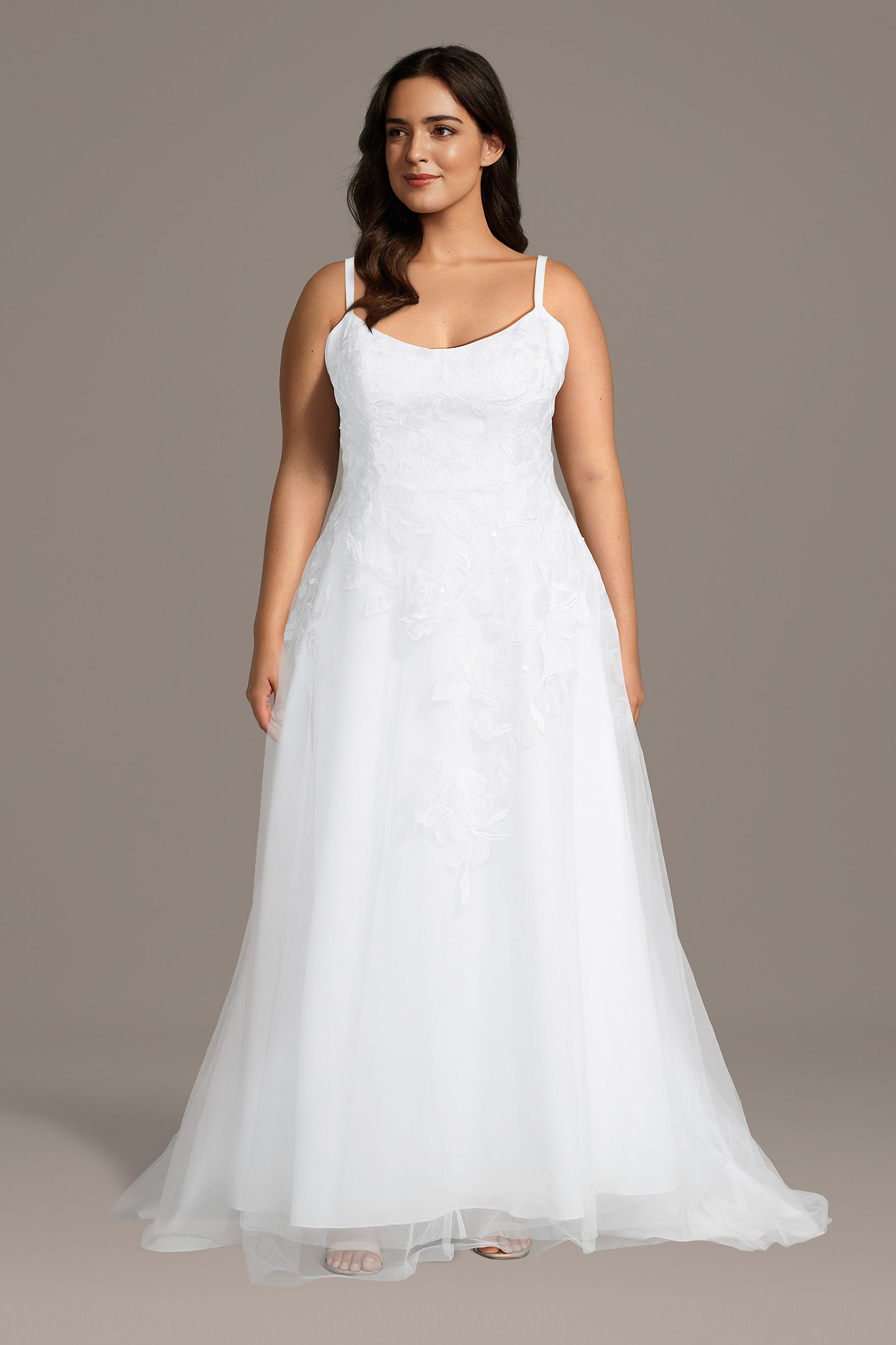 Picture of Floral Tulle Low-Back A-Line Wedding Dress
