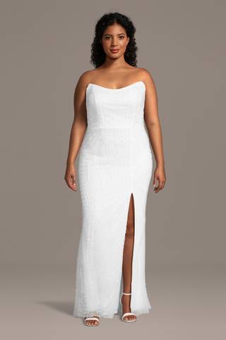 Picture of Beaded Strapless Sheath Wedding Dress