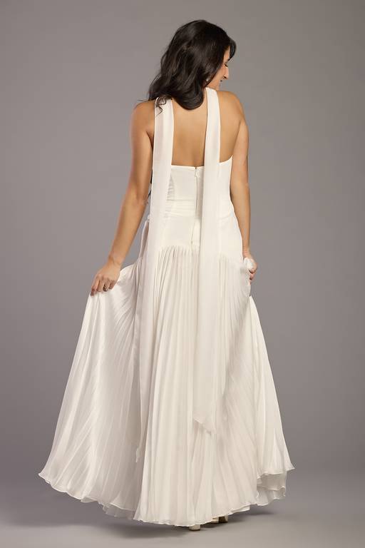 chiffon drop waist dress Flowing Dropped Waist Maxi Dress - Powder Blue