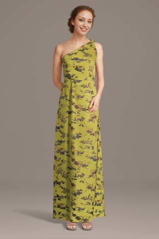 View The Edit By DB Studio Floral Print Open Back One-Shoulder Sheath Dress in all available color and sizes Picture of Floral Print Open Back One-Shoulder Sheath Dress