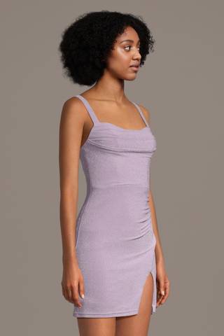 View The Edit By DB Studio Square Neck Metallic Tank Mini Dress in all available color and sizes Picture of Square Neck Metallic Tank Mini Dress