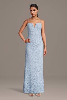 morgan and co lace keyhole tie back halter dress Morgan & Co. | Dresses | Morgan And Co Lace Keyhole Tie Back Halter Dress  Style 289 Size 14